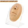 Beavorty 1set Face Model for Piercing Practice Realistic Nose and Mouth Display Training Mannequin Stand for Jewelry Display and Piercing Simulation Skin Tone Finish view 3
