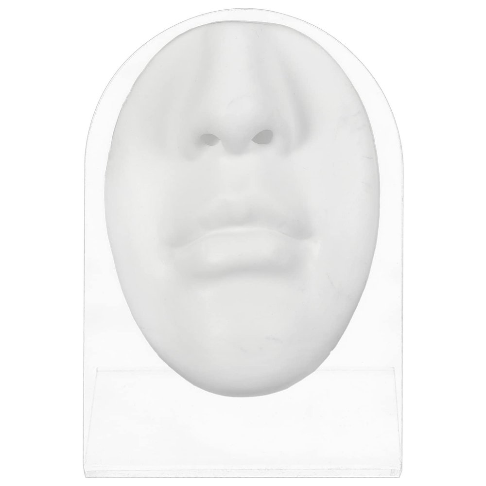 Beavorty 1set Face Model for Piercing Practice Human Simulation Nose and Mouth Display Stand Lightweight and Portable Body Part for Piercing Jewelry Training