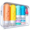 18pack Travel Bottles for Toiletries:Silicone TSA Approved-Containers for Toiletries,Leak Proof Refillable Liqus Shampoo And Conditioner Essentials toiletry Bottles view 1
