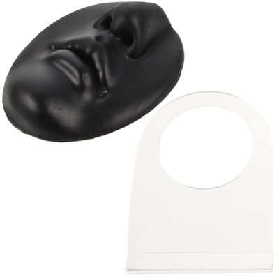 Beavorty 1set Mouth Face Model for Piercing Practice Realistic Nose and Mouth Simulation Tool with Stand for Jewelry Display and Training