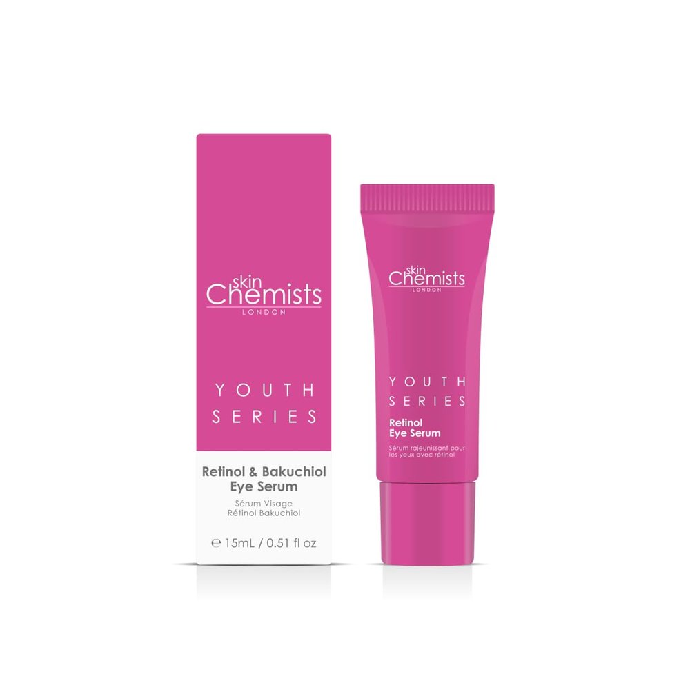 Skin Chemists Retinol & Bakuchiol Eye Serum for Women 40+ | Anti-Aging Eye Treatment to Reduce Wrinkles, Puffiness & Dark Circles Around Eyes