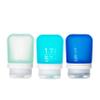 humangear GoToob+ Refillable Silicone Travel Size Bottles with Locking Cap, 3pk Set, Mint/Aqua/Teal, Small (1.7 fl.oz; 53ml) view 1
