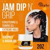 Jam Dip n' Grip Conditioning & Shining Gel  Extreme Hold & High Shine with Argan & Coconut Oil  No Flakes, Frizz Control  2 Pack (4oz Each) view 3