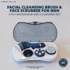 Perry Ellis 4-in-1 Cordless Massage and Cleansing Set with 4 Brush Heads, Exfoliating Face Scrubber with Massager, Rotating Scrub Brush, Facial Skincare Products, Carrying Case for Travel Included view 2
