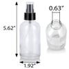 JUVITUS 4 oz Clear Glass Boston Round Bottle with Black Treatment Pump (12 Pack) + Funnel view 2