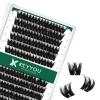 Lash Clusters 96pcs Individual Lashes Y10 D Curl 12mm Cluster Lashes KEYYOU Volume Wispy Lash Extension Soft&Comfortable Easy DIY at Home(Y10,D-12mm) view 1