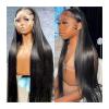 wig Straight Lace Frontal Wig 13X4 13X6 Transparent Human Hair Lace Wig Brazilian Remy Hair Pre Plucked Glueless 5X5 Straight Lace Closure Wig for Women Hair Replacement Wigs ( Color : 13X6 Lace Wig , view 1