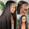 wig Straight Lace Frontal Wig 13X4 13X6 Transparent Human Hair Lace Wig Brazilian Remy Hair Pre Plucked Glueless 5X5 Straight Lace Closure Wig for Women Hair Replacement Wigs ( Color : 13X6 Lace Wig , view 3