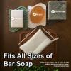 2-Pack Exfoliating Soap Bag Soap Saver Pouch for bar soap, Loofah Bath Scrubber for Bar Soap on a Rope. 2 Different Roughness Levels Gentle + Deep Exfoliator, mesh soap Pocket, bar soap Scrubber view 2