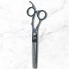 Black Hair Thinning Shears for Professional Barbers and Hairdressers - Japanese Steel - Designed for Salon Use (Katana) view 3