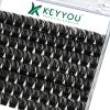 Lash Clusters 96pcs Individual Lashes Y01 D Curl 16mm Cluster Lashes KEYYOU Volume Wispy Lash Extension Soft&Comfortable Easy DIY at Home(Y01,D-16mm) view 1