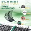 Lash Clusters 96pcs Individual Lashes Y01 D Curl 16mm Cluster Lashes KEYYOU Volume Wispy Lash Extension Soft&Comfortable Easy DIY at Home(Y01,D-16mm) view 3