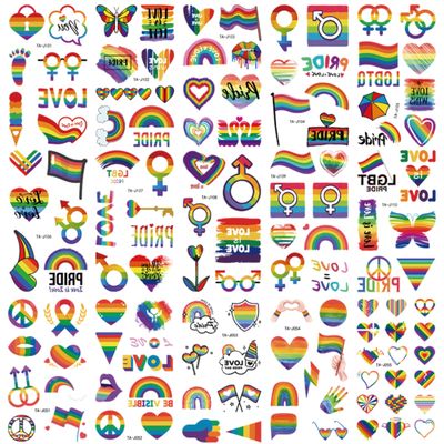 200+ Pcs Pride Tattoos,Gay Pride Tattoos,20 Sheets Pride Temporary Tattoos,Pride Outfits for Women,Waterproof Rainbow Flag Tattoo Stickers for Pride Equality Parades and Celebrations