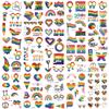 200+ Pcs Pride Tattoos,Gay Pride Tattoos,20 Sheets Pride Temporary Tattoos,Pride Outfits for Women,Waterproof Rainbow Flag Tattoo Stickers for Pride Equality Parades and Celebrations view 1