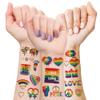 200+ Pcs Pride Tattoos,Gay Pride Tattoos,20 Sheets Pride Temporary Tattoos,Pride Outfits for Women,Waterproof Rainbow Flag Tattoo Stickers for Pride Equality Parades and Celebrations view 2