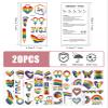 200+ Pcs Pride Tattoos,Gay Pride Tattoos,20 Sheets Pride Temporary Tattoos,Pride Outfits for Women,Waterproof Rainbow Flag Tattoo Stickers for Pride Equality Parades and Celebrations view 4