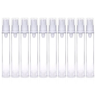 LXLK 12 Pcs 15ML Empty Refiilable Airless Vacuum Spray Bottle Clear Plastic Pump Press Bottle Perfume Vials Fine Mist Spray Bottles for Essential Oil Samples Portable Travel Atomizer