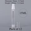 LXLK 12 Pcs 15ML Empty Refiilable Airless Vacuum Spray Bottle Clear Plastic Pump Press Bottle Perfume Vials Fine Mist Spray Bottles for Essential Oil Samples Portable Travel Atomizer view 2