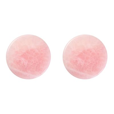Beaupretty 2 Pieces Grafted Eyelash Jade Stones Eyelash Extension Pallet Holder Round Pallet Pad Resin Nail Art Plate Palette Makeup Palette (Pink)