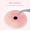 Beaupretty 2 Pieces Grafted Eyelash Jade Stones Eyelash Extension Pallet Holder Round Pallet Pad Resin Nail Art Plate Palette Makeup Palette (Pink) view 2