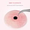Beaupretty 5 Pieces Grafted Eyelash Jade Stones Eyelash Extension Pallet Holder Round Pallet Pad Resin Nail Art Plate Palette Makeup Palette (Pink) view 4