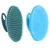 INNERNEED Food-Grade Soft Silicone Body Cleansing Brush Shower Scrubber, Gentle Exfoliating and Massage for All Kinds of Skin (Blue+Dark Green) view 1