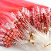 100% Remy Human Hair Extensions Micro Ring Loop Bead Tipped Hair,Straight Micro Ring Human Hair Extensions,50g 50 Strands,Pink,20inch view 2