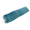 100% Remy Human Hair Extensions Micro Ring Loop Bead Tipped Hair,Straight Micro Ring Human Hair Extensions,50g 50 Strands,Blue,24inch view 3