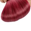 100% Remy Human Hair Extensions Micro Ring Loop Bead Tipped Hair,Straight Micro Ring Human Hair Extensions,50g 50 Strands,Burgundy,24inch view 4