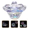 FOMIYES Manicure Glass Dish Cup with Lid for Nail Art Mixing Bowl for Powder and Liquid Nail Dish for and Manicures view 2