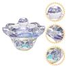 FOMIYES Manicure Glass Dish Cup with Lid for Nail Art Mixing Bowl for Powder and Liquid Nail Dish for and Manicures view 3