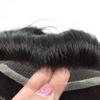 Curve Hair Toupee for Men Human Hair Replacement System Transparent Lace Mens Toupee Wigs Bleached Knots Natural Hairline PU Skin Hair Piece Unit for Men (6''X8'', #1B Off Black) view 3