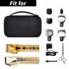 Case Compatible with Hair Clipper Barber, Trimmer Travel Storage Organizer for T Finisher Liner, Comb Cutting Guide, Clipper Blade Oil, Cleaning Brush and Other Grooming Kit - Black Case+Gold Zipper view 2