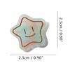 Star Shape Hair Clips,Cellulose Acetate Hair Clips,Small Claw Clips for Girl,Hair Accessories,Pack of 5,Cyan view 2