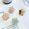 Star Shape Hair Clips,Cellulose Acetate Hair Clips,Small Claw Clips for Girl,Hair Accessories,Pack of 5,Cyan view 4