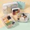 5 Pack Clear Plastic Zippered Toiletry Carry Pouch TSA Approved Toiletry Bag Portable Cosmetic Makeup Bag for Vacation, Bathroom and Organizing (White, Mixed Size) view 3