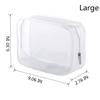 6 Pack Clear Toiletry Carry Pouch with Zipper Portable Plastic Waterproof Cosmetic Bag TSA Approved for Vacation Travel Bathroom and Organizing (White, Small and Large) view 2