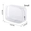 6 Pack Clear Toiletry Carry Pouch with Zipper Portable Plastic Waterproof Cosmetic Bag TSA Approved for Vacation Travel Bathroom and Organizing (White, Small and Large) view 3