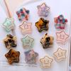 Star Shape Hair Clips,Cellulose Acetate Hair Clips,Small Claw Clips for Girl,Hair Accessories,Pack of 5,Multi view 3