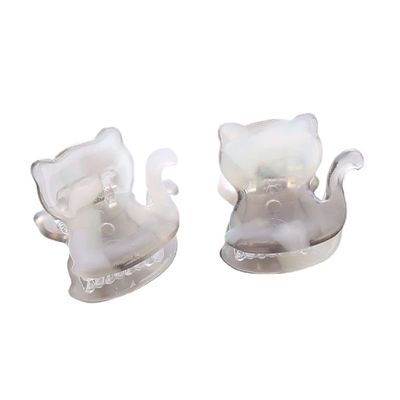 Cute Kitten Hair Clips,Cellulose Acetate Hair Clips,Small Claw Clips for Girl,Hair Accessories,Pack of 6,Grey