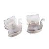Cute Kitten Hair Clips,Cellulose Acetate Hair Clips,Small Claw Clips for Girl,Hair Accessories,Pack of 6,Grey view 1