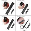 ZIZZON Travel Mini Manicure set Nail Clipper set 10 in 1 Stainless Steel Pedicure Care Grooming kit with Case(Black/Yellow) view 4