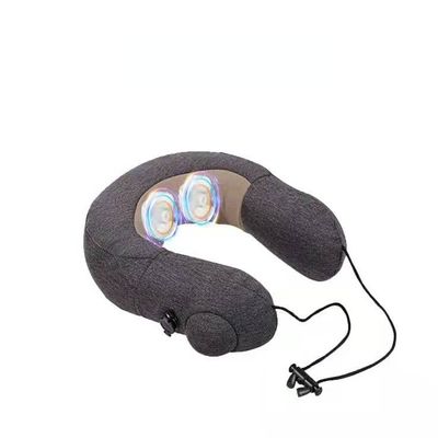 DEHOHO Portable Foldable Automatic Inflatable U-Shaped Pillow with Massage Hot Compress U-Shaped Pillow Press Type Aircraft Neck Pillow