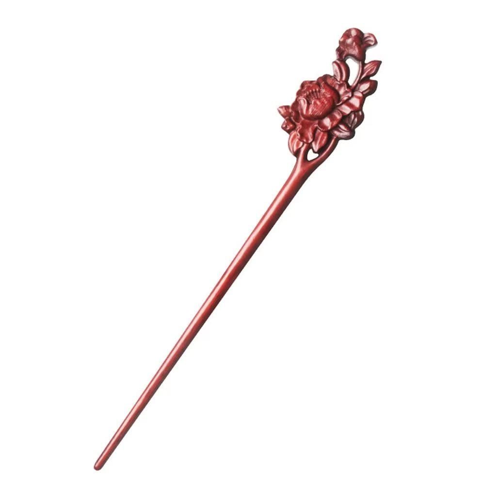 CHOISBEING Carved Wooden Hair Stick for Women Handmade Hair Pin for Long Hair Chopsticks for Buns Wooden Hair Fork for Hair Styling (Hair Stick B)