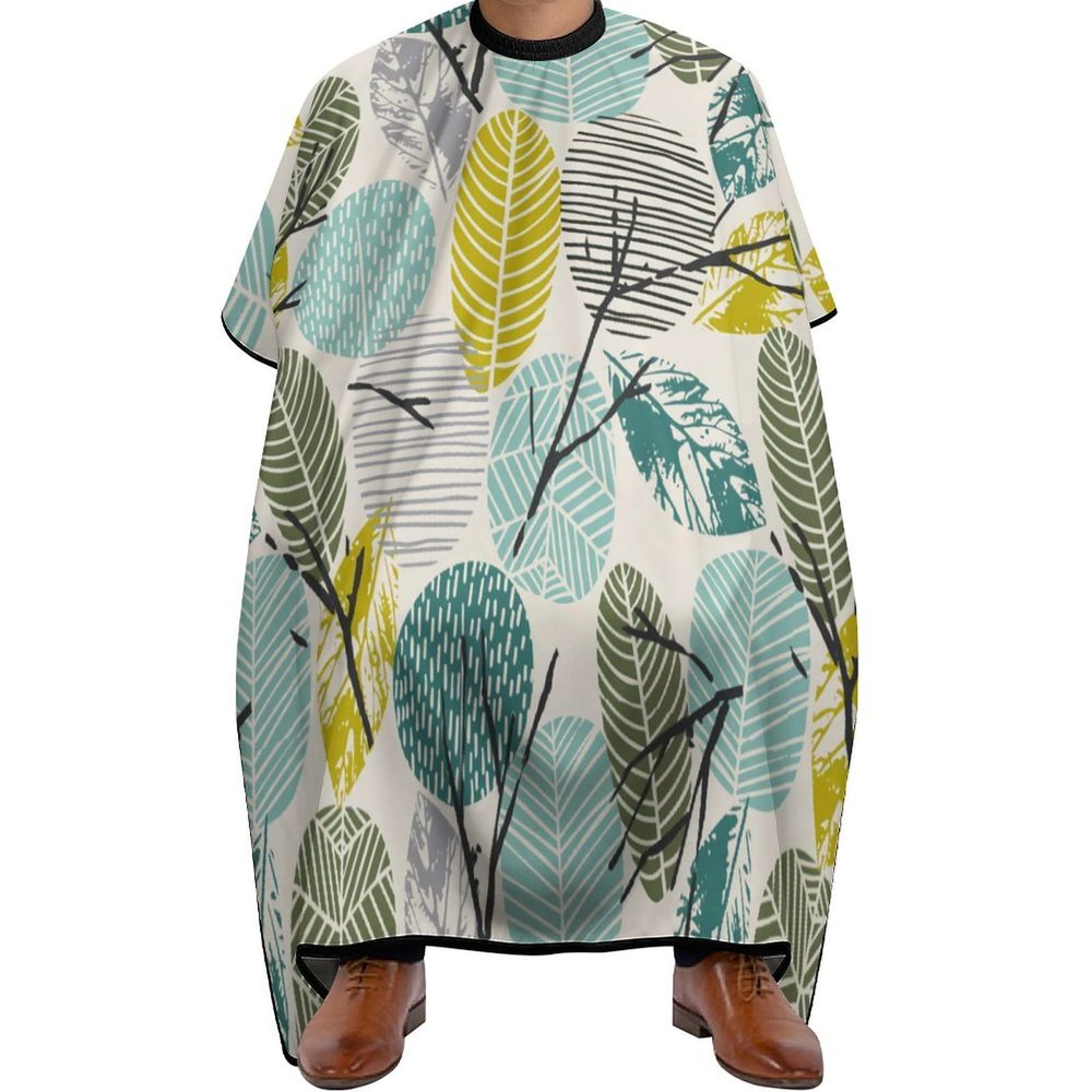 Abstract Art Tropical Leaves Barber Cape Professional Hair Cutting Apron Hairdresser Cape Salon Cape for Men Women