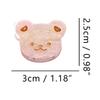 Cute Bear Head Hair Clips,Cellulose Acetate Hair Clips,Small Claw Clips for Girl,Hair Accessories,Pack of 6,Apricot view 2