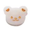 Cute Bear Head Hair Clips,Cellulose Acetate Hair Clips,Small Claw Clips for Girl,Hair Accessories,Pack of 6,White view 1