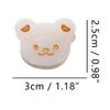 Cute Bear Head Hair Clips,Cellulose Acetate Hair Clips,Small Claw Clips for Girl,Hair Accessories,Pack of 6,White view 2