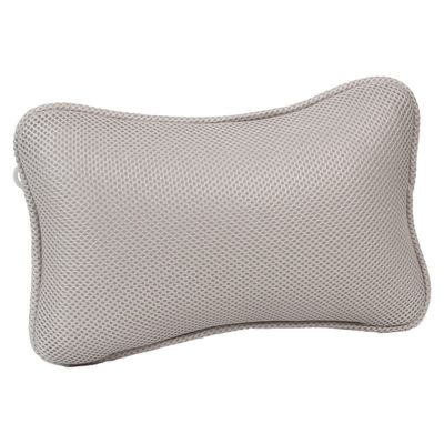 MAGICLULU 3D Mesh Bathtub Pillow Suction Cups Head Shoulder Support for Standard Bathtubs Grey