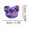 Cute Bear Head Hair Clips,Cellulose Acetate Hair Clips,Small Claw Clips for Girl,Hair Accessories,Pack of 6,Royal Blue view 2